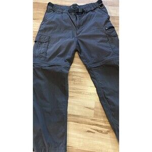 BC Clothing Mens Convertible Cargo Pants Zip Off Charcoal Gray Mens XL 32